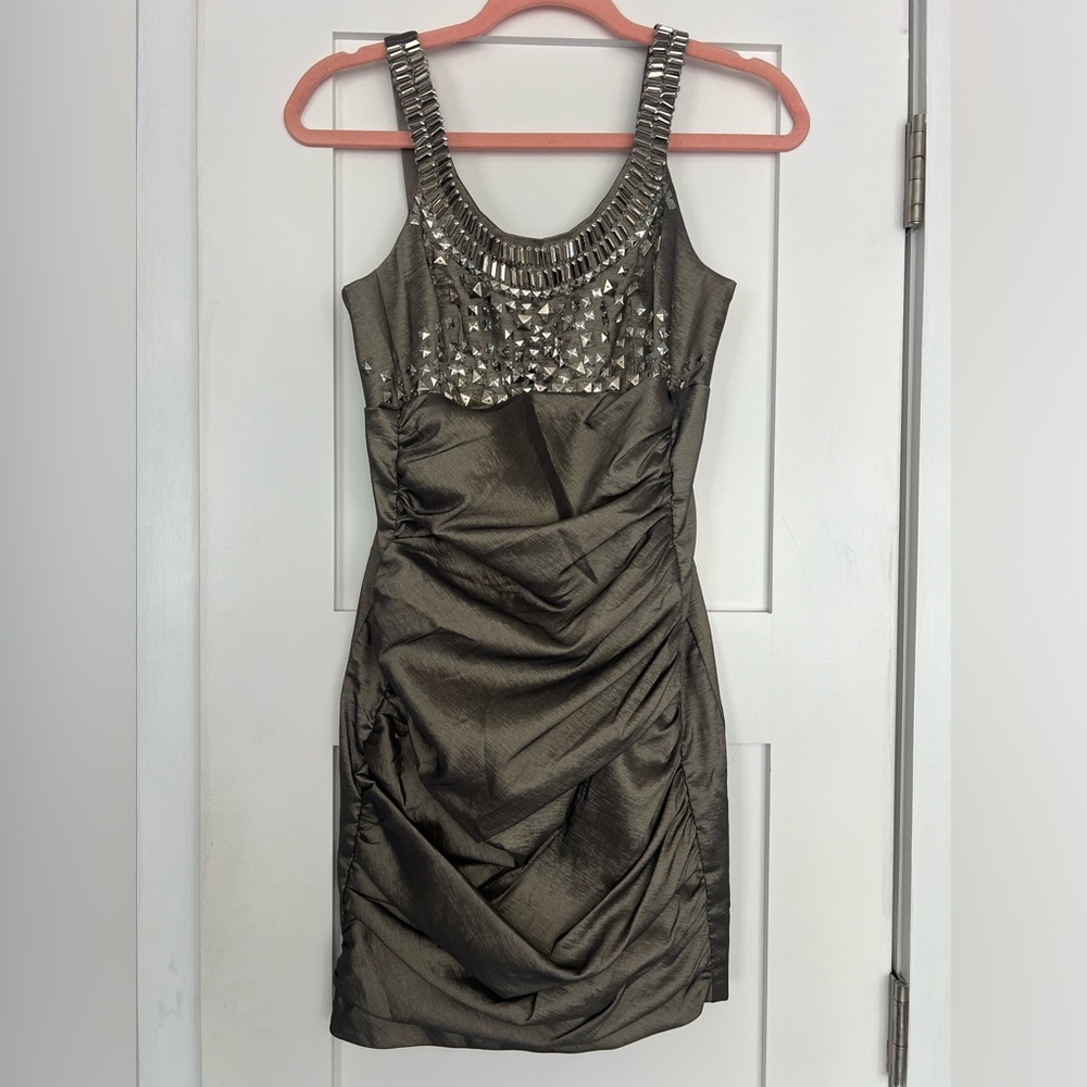 Jessica McClontick Party Dress Gunmetal Size 8